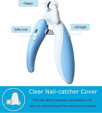 Demonstration of LED light illuminating pet nail bloodline