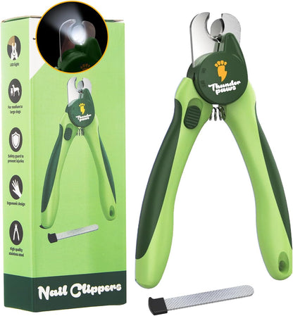 LED Dog Nail Clippers with Light, Trimmers with Protective Guard, Quick Sensor, Safety Lock and Nail File - Suitable for Large and Small Dogs & Cats (Yellow, LED) - Image 13