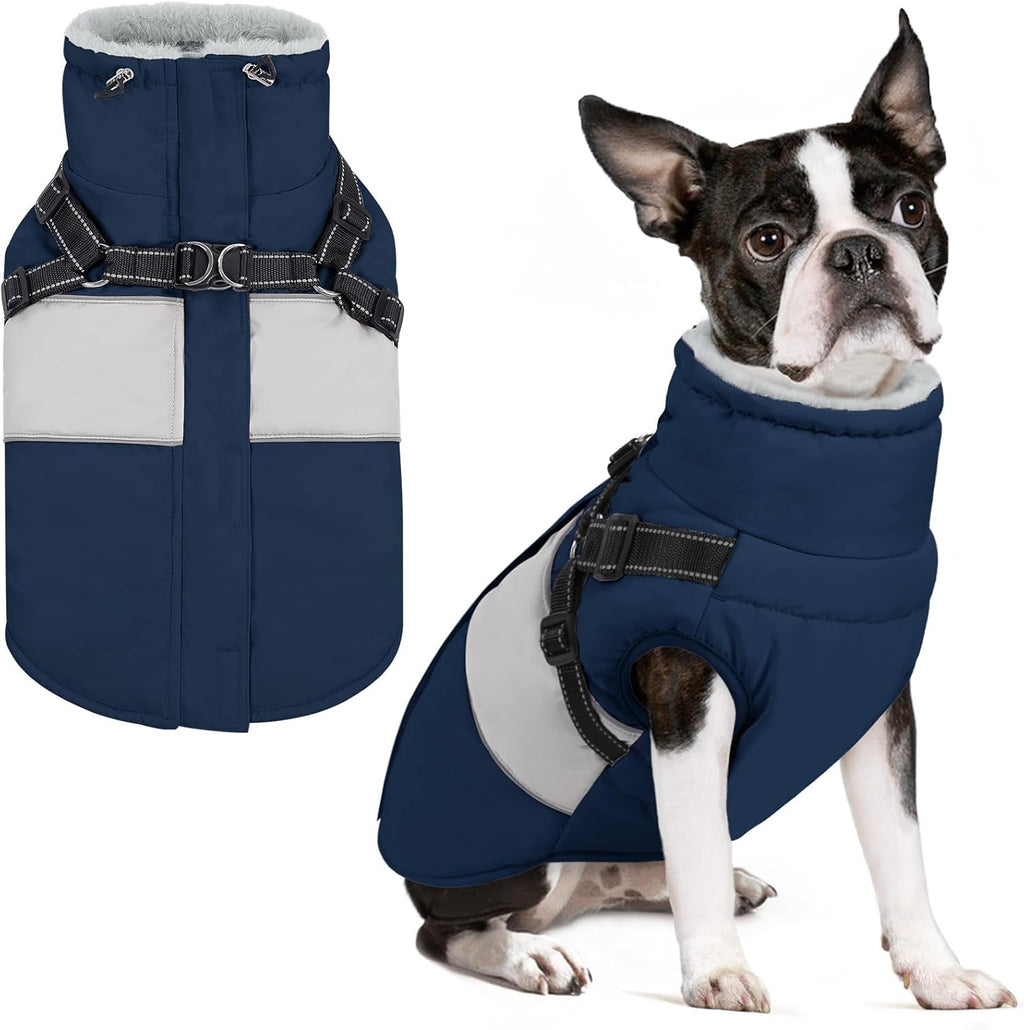 Dog Winter Coat, Waterproof Dog Coat Jacket with Harness for Medium Breeds Boys Girls, Reflective Fleece Lined Pet Snow Jacket Sweaters for Pug, Jack Russel, Boston Terrier, Pink M - Image 10