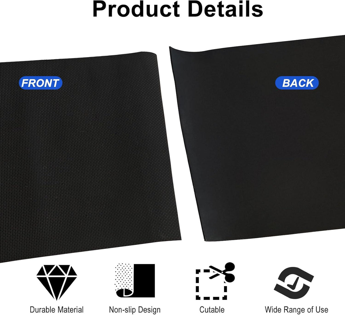 Close up texture of the waterproof non slip surface of the premium aquarium foam mat.