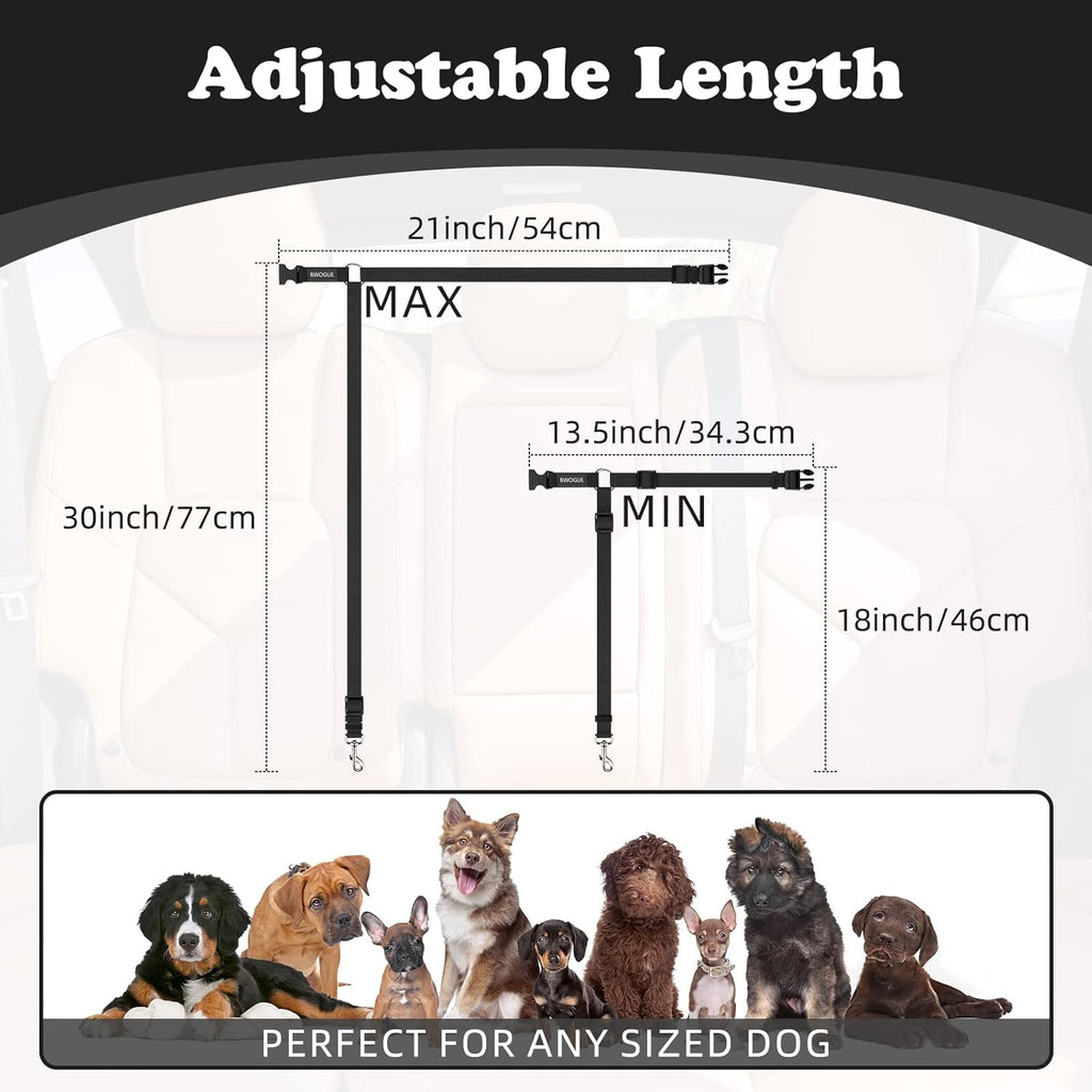 Bwogue car headrest restraint for dogs in vehicle