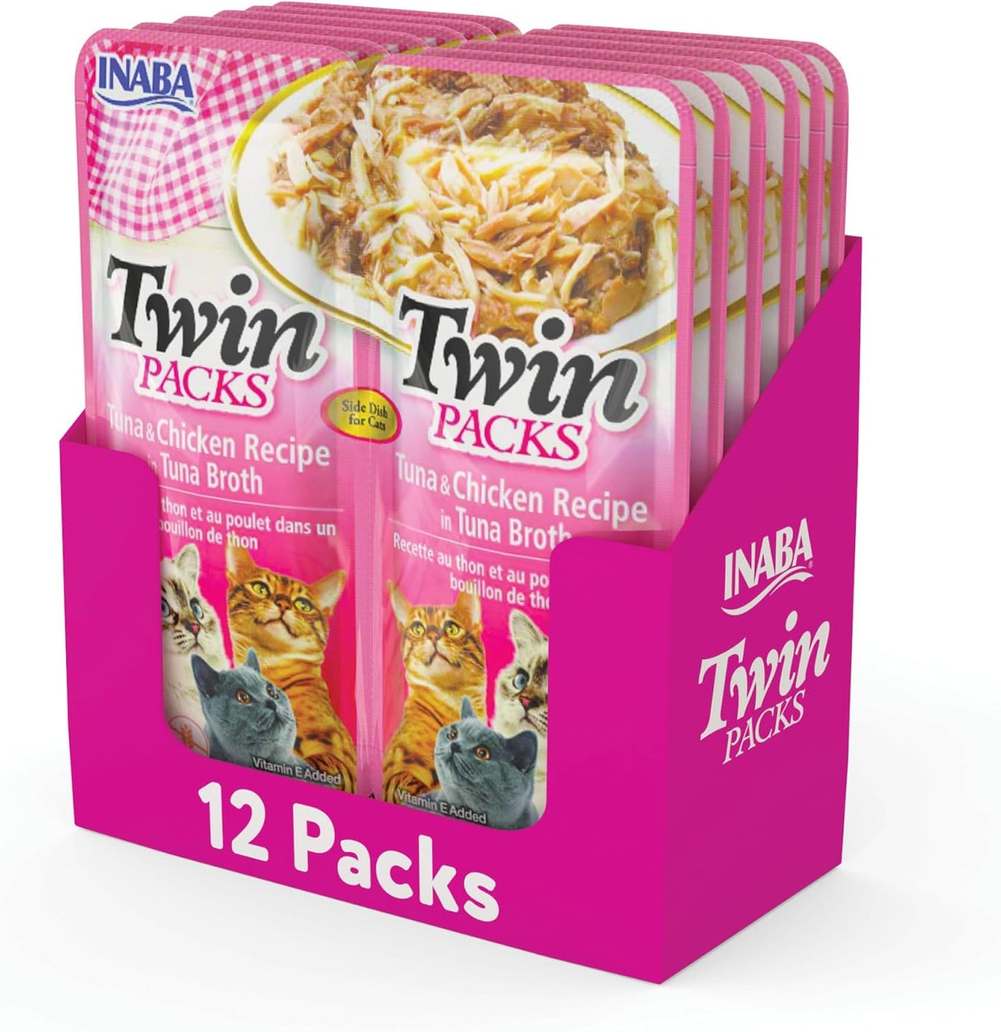Inaba Twin Packs Tuna and Chicken wet food topper front view