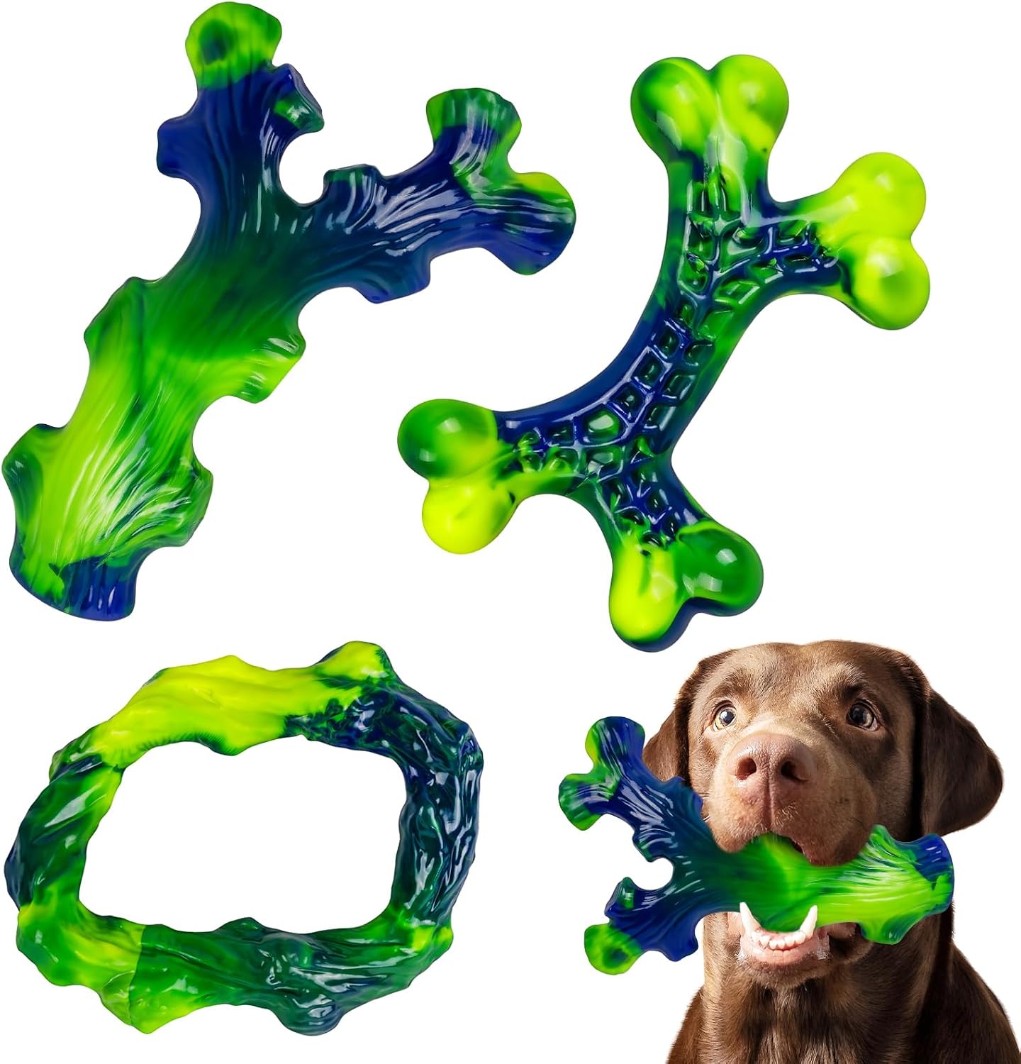 Frienhund Tough Dog Toys for Aggressive Chewers 3 Pack, Indestructible Dog Toys for Large Dogs, Dog Chew Toys, Aggressive Chew Toys to Keep Them Busy, Dog Toy for 30-75lbs Medium/Large Breeds - Image 11