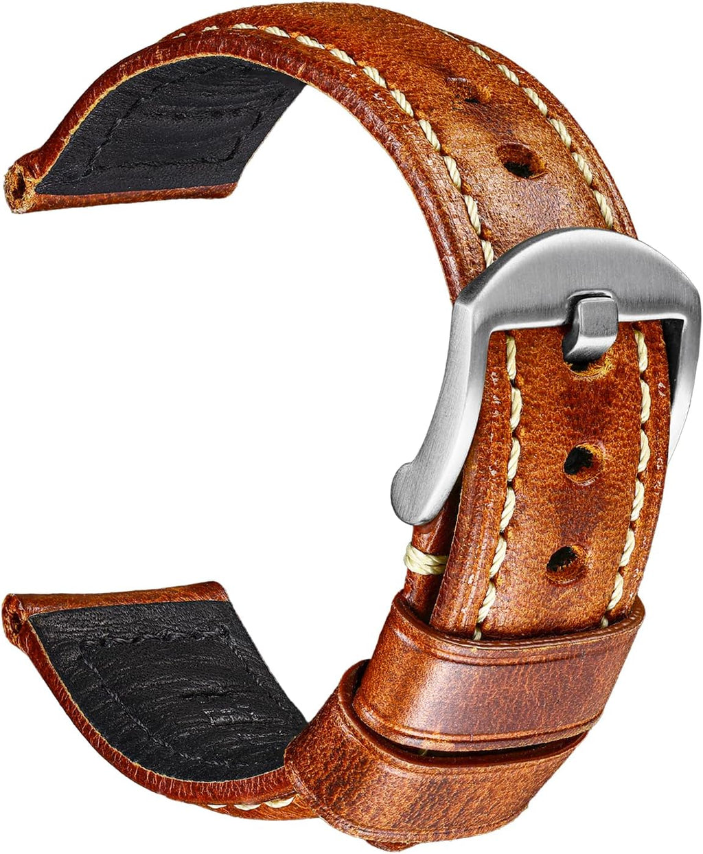 REZERO Watch Band, Vintage Oil Wax Leather Watch Straps 18mm 19mm 20mm 21mm 22mm 23mm 24mm 26mm Watch Belt for Men Women - Image 11