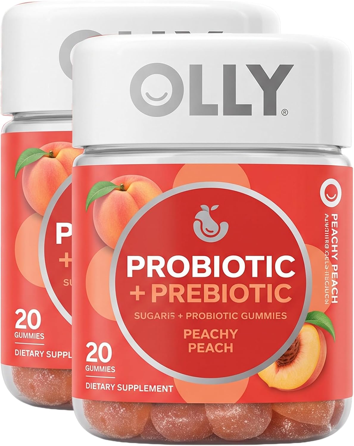 OLLY Probiotic + Prebiotic Gummy, 500 million CFUs, Peachy Peach - 30 Count - Image 11