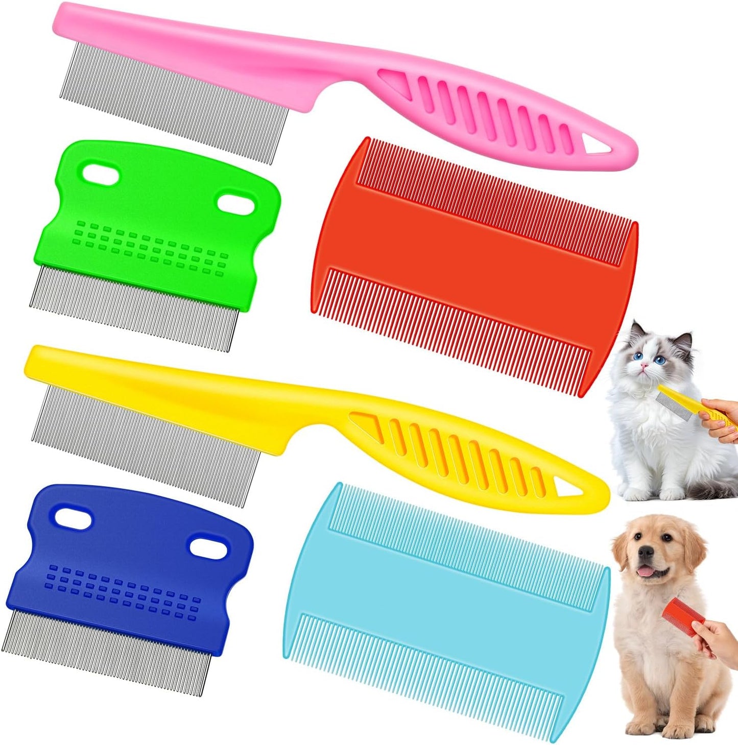 Boao dog dematting and lice removal comb kit collection