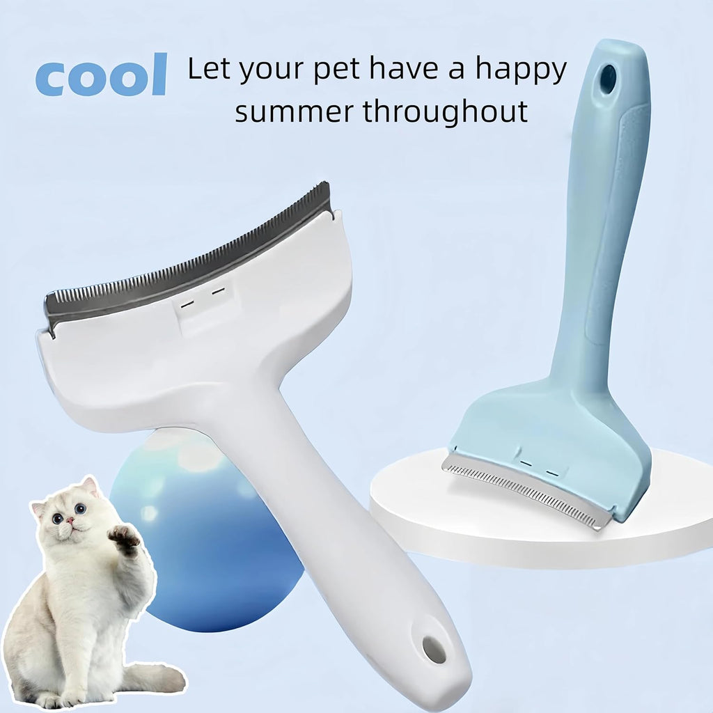 Green Small Deshedding Dog Brush, Compact V-Shape Dog Shedding Comb with Ergonomic Design Handle, Pet Lovers Gift for Tiny Breeds and Cats - Image 9
