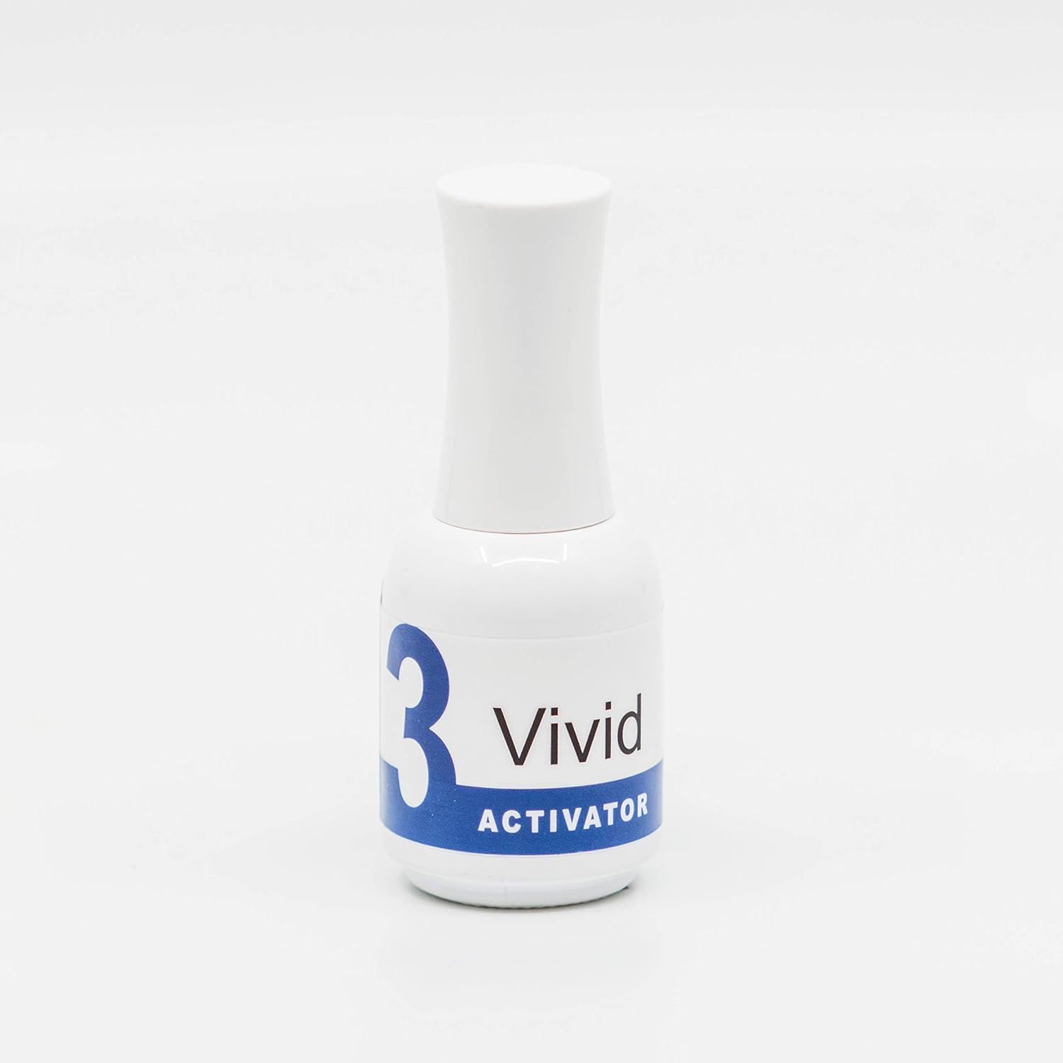 Vivid Nails Dip Powder Treatment Activator Three front view bottle for salon quality professional dipping system manicures