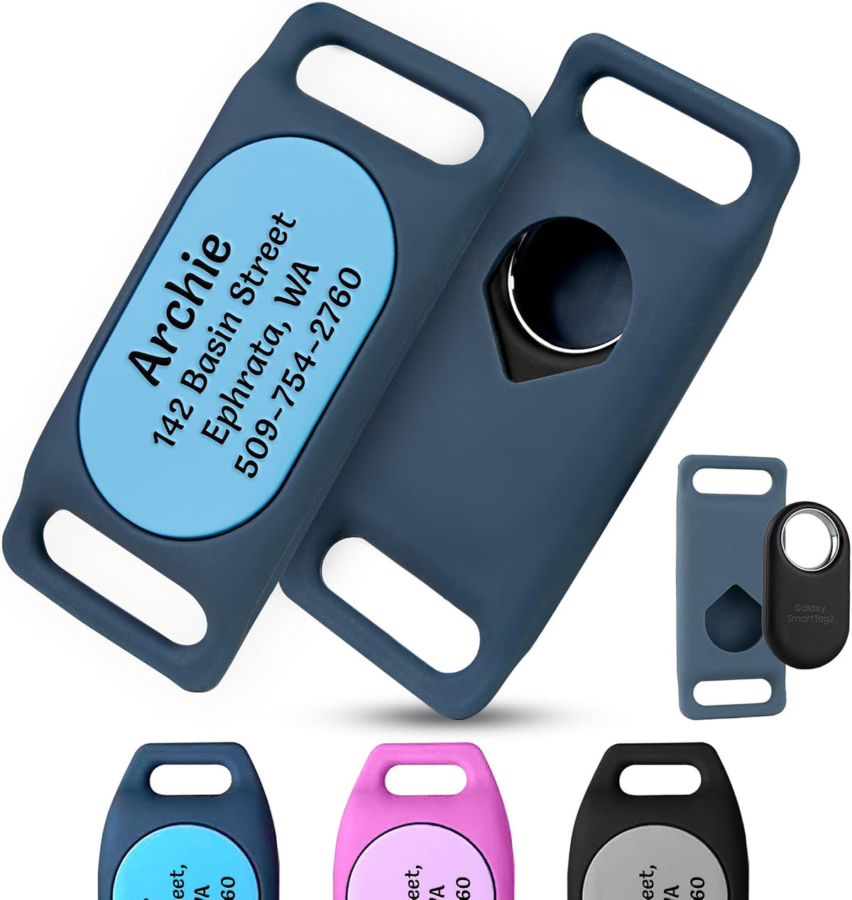 GoTags durable imported pet finder accessory in blue color