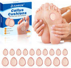 JUMPOW extra thick corn and callus cushion pads packaging front view showing 18 pieces for premium foot care.
