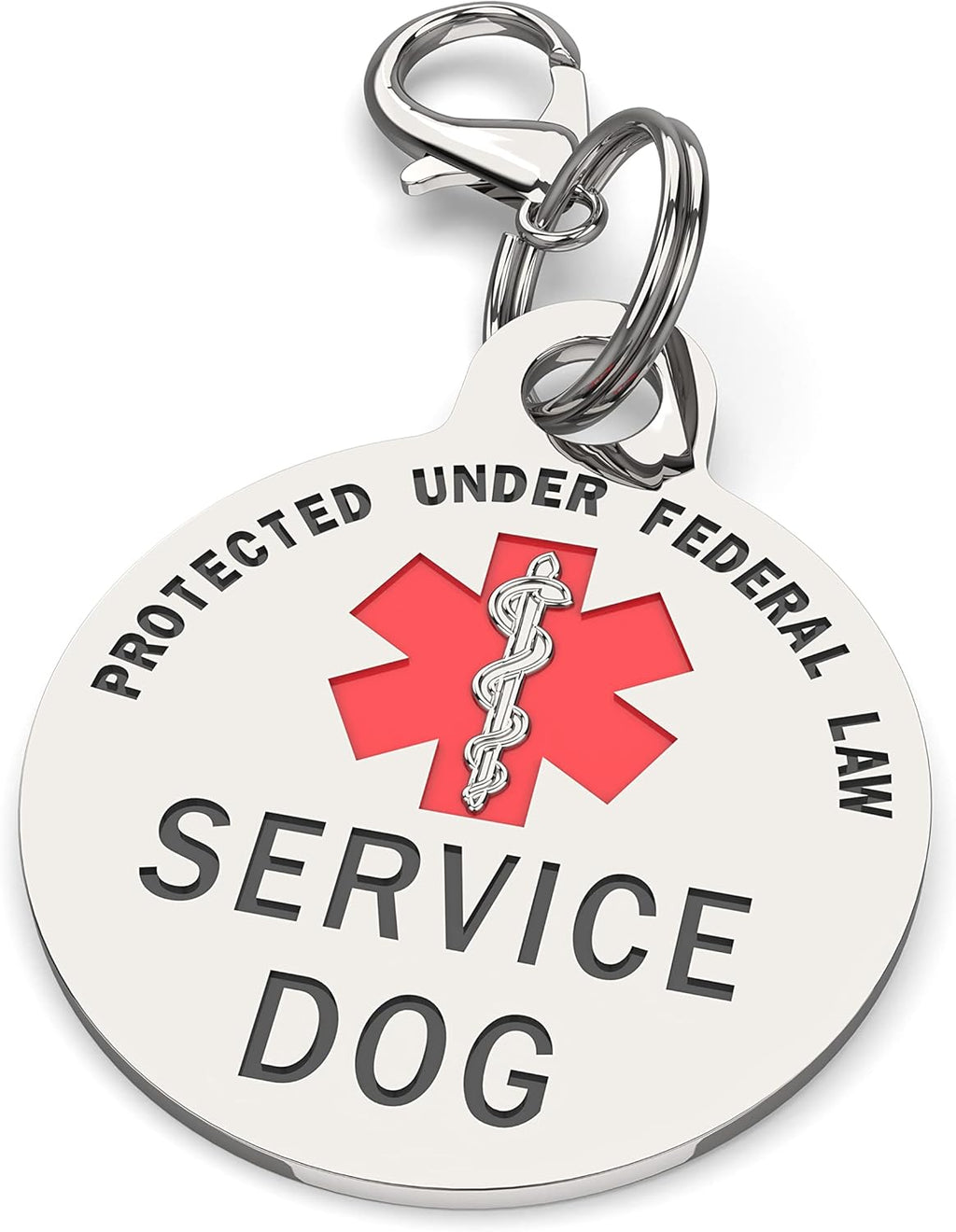 K9King federal protection service dog tag packaging display for premium pet gear
