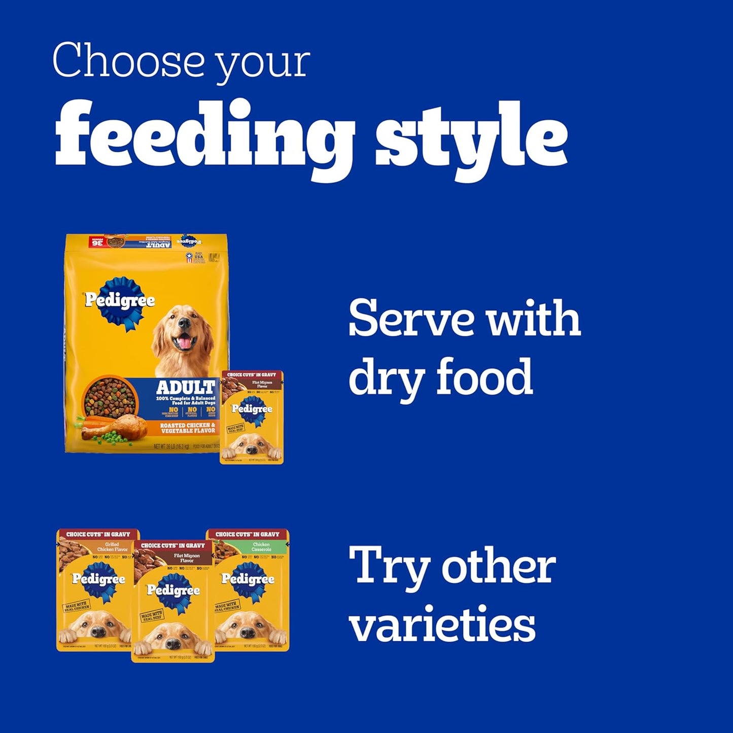 Pedigree Choice Cuts in Gravy Wet Dog Food, Adult Soft Wet Dog Food, Variety Pack, 3.5 oz. Pouches, 30 Count - Image 10