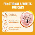 Omega 3 fish oil paste texture demonstration for cat skin health