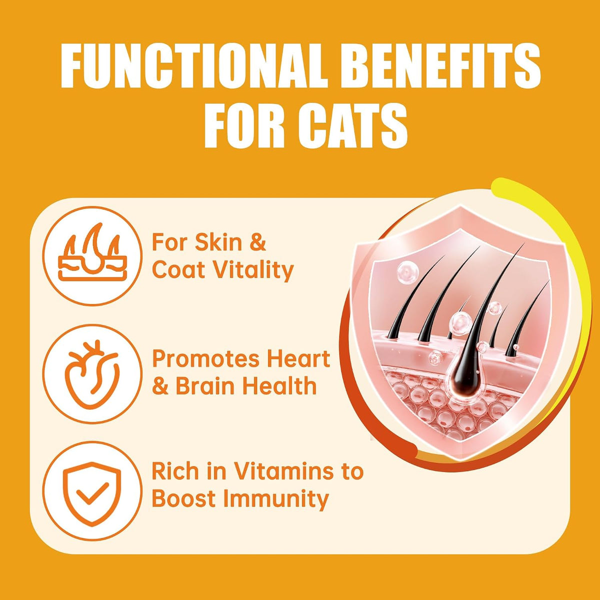 Omega 3 fish oil paste texture demonstration for cat skin health
