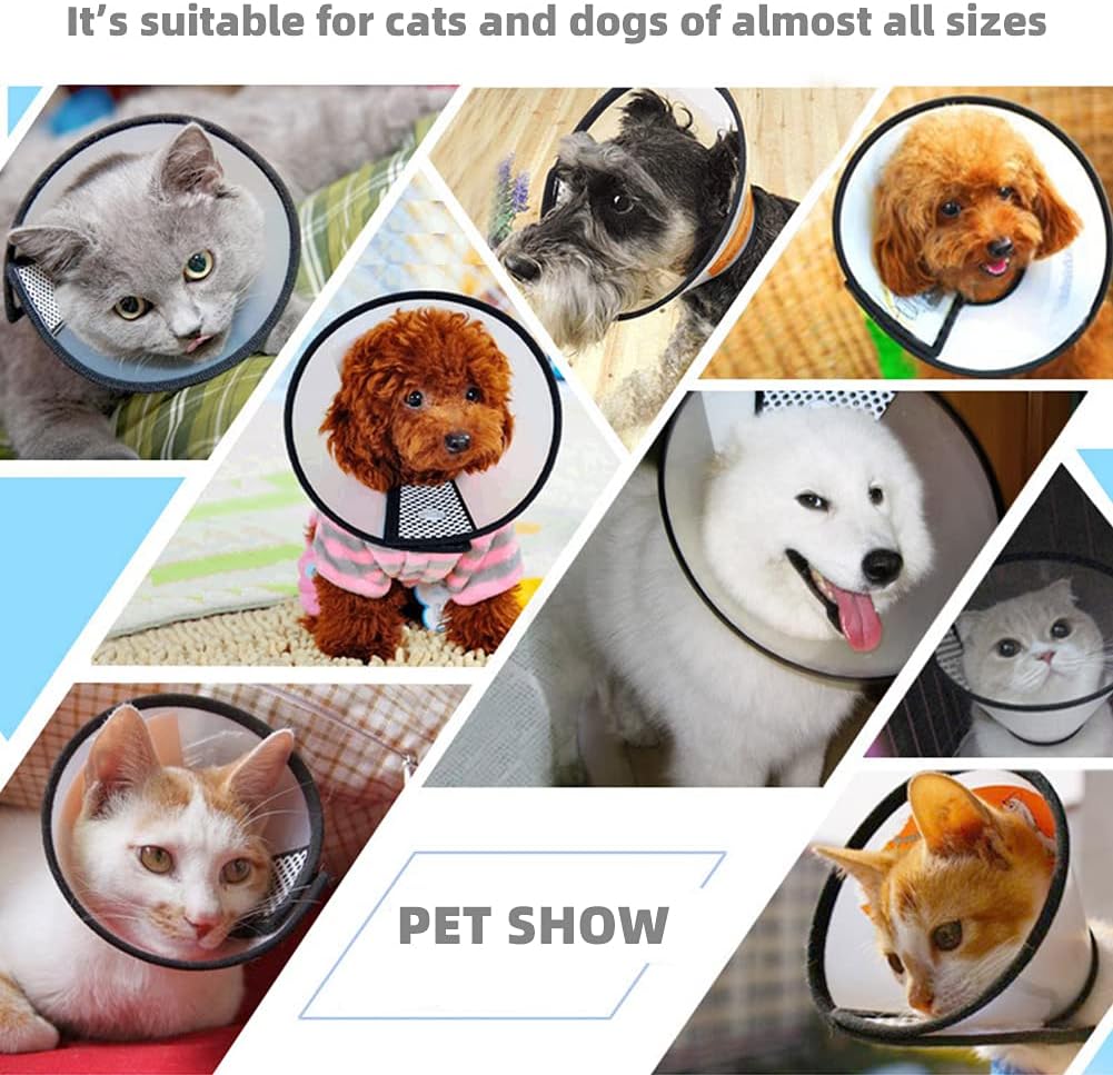 Side view of Qiyadin small size pet protective cone for wound prevention.
