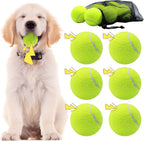 Swingers Squeaky Tennis Balls for Dogs,2.5 inch Training Tennis Balls,Exercise Ball for Pet Dog with Mesh Carry Bag Easy to Transport (Multicolor, 6 Pack) - Image 9