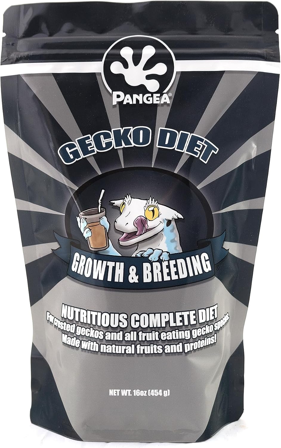 Prepared Pangea crested gecko food mix in a feeding dish