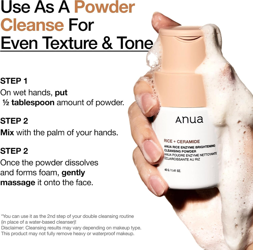 Anua Rice Enzyme Brightening Cleansing Powder, 1.41 fl.oz - Image 4