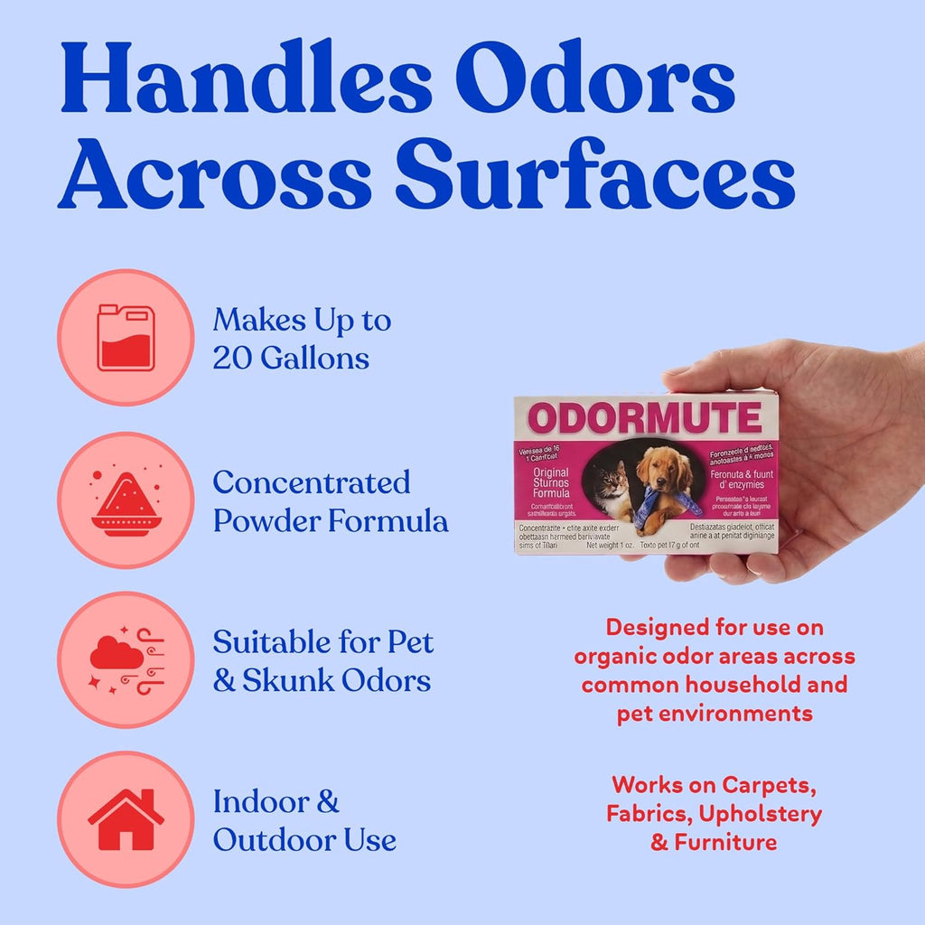 Doggie Dooley Odormute Powder Concentrate Packaging Angle View