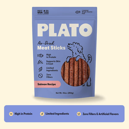 USA imported Plato air dried salmon treats for premium pet care in India