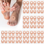 Shynek Callus Pads 72 count front view showing beige oval felt cushions for foot pain relief.