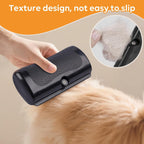 Groomi multi pet brush being used gently on a long haired cat
