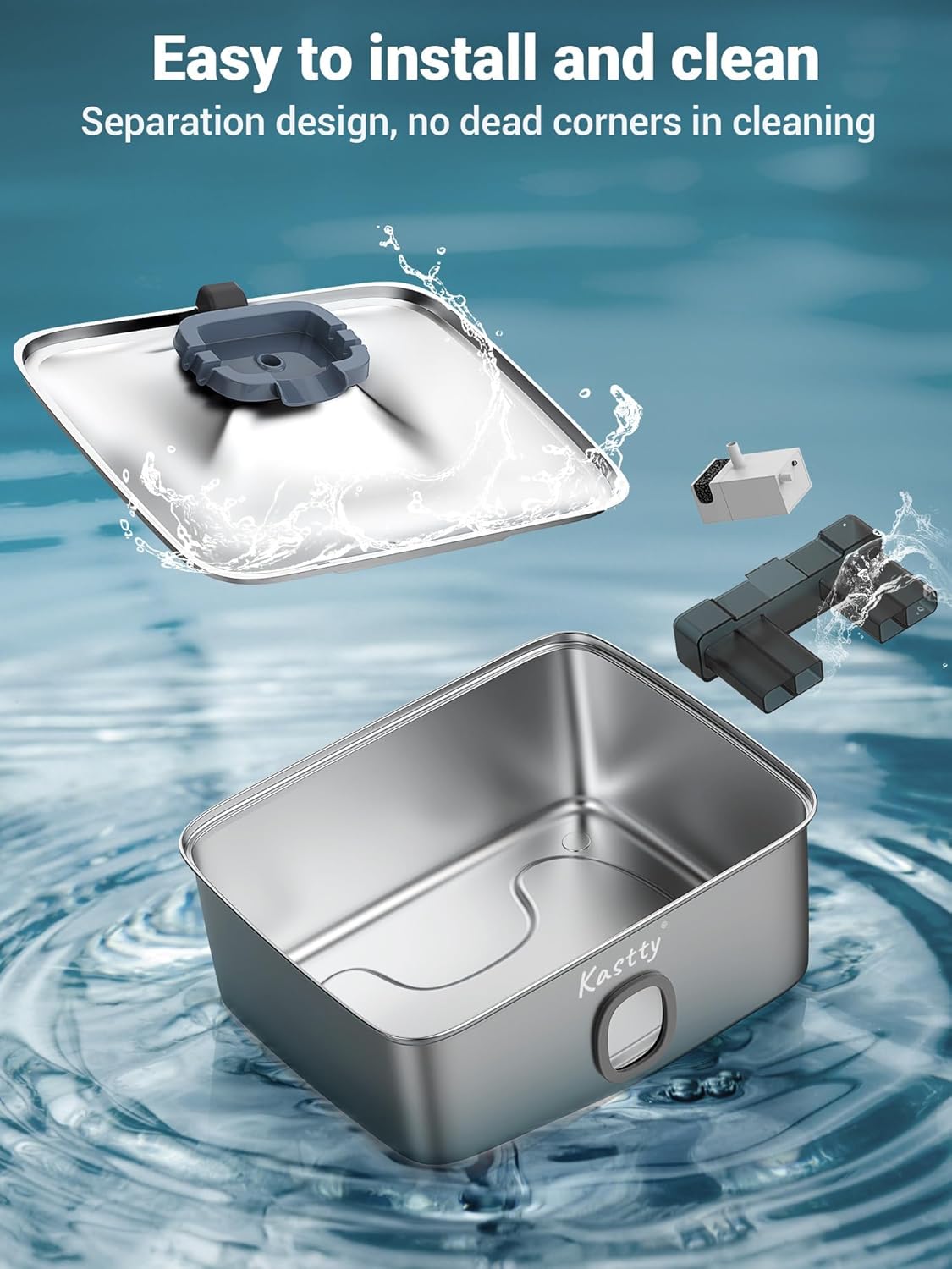 Kastty pet water fountain in modern home setting