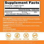 Doctor's Best Vitamin K2 MK7 supplement bottle showing vegan non GMO and gluten free certifications.