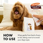 Paraben free cocoa butter formula wipes for sensitive pet skin