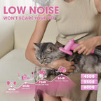 Geoorood pet grooming vacuum flexible hose connection with a cleaning nozzle attached.