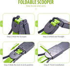 Ergonomic easy pull handle of the imported dog scooper for one handed operation.