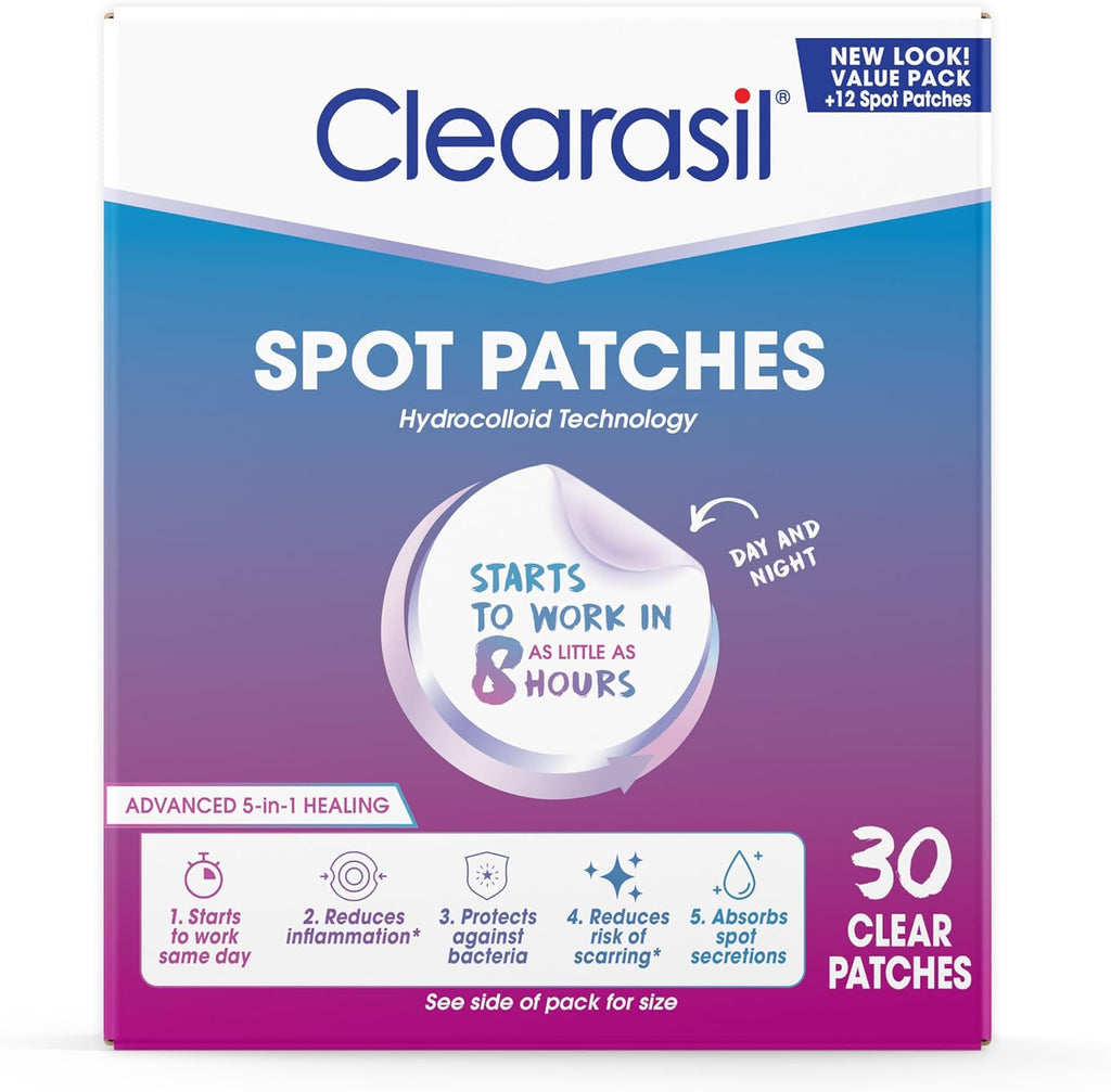Clearasil day and night acne spot patches front view packaging