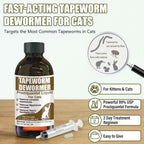 Premium pet deworming liquid with three milliliter dosing syringe