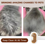 Close up of the one touch hair ejection button on the pet steam brush.