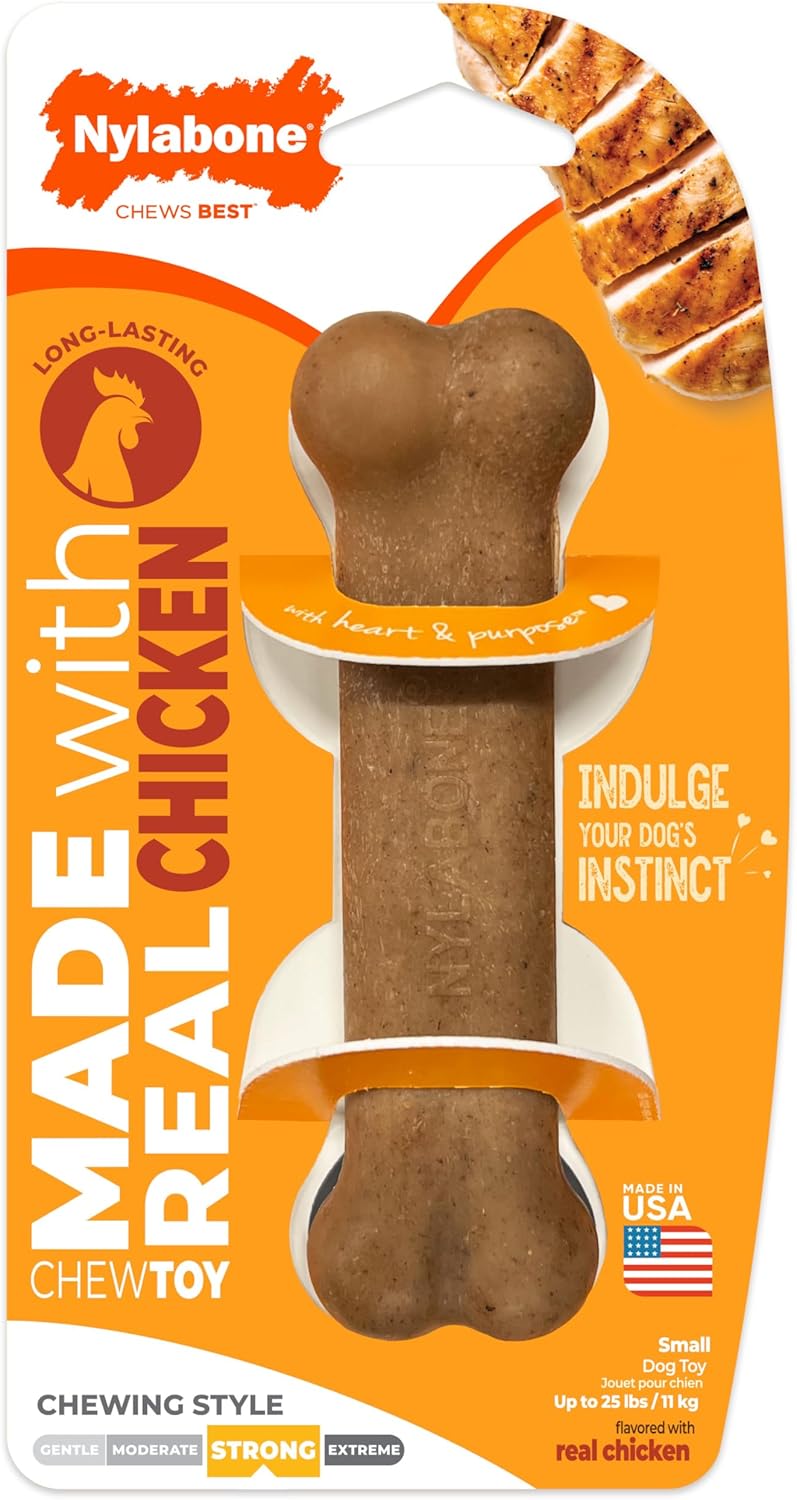 Nylabone Strong Chew Femur Bone Dog Toy Made with Real Bison & Venison, Durable Chew Toys for Aggressive Chewers, Long Lasting Dog Bone, Keeps Dogs Busy, Large Breeds - Up to 50 lbs - Image 15