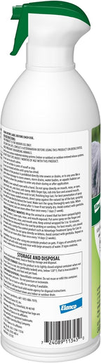 Advantage flea spray bottle with pet care details