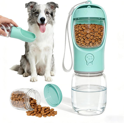Dog Water Bottle, Portable Water Bottle with Food Container for Dogs Cat Pet Hiking Walking Travel Camping, Leak-Proof Dog Water Bowl Dispenser with Feeder Function Puppy Essentials - Image 9