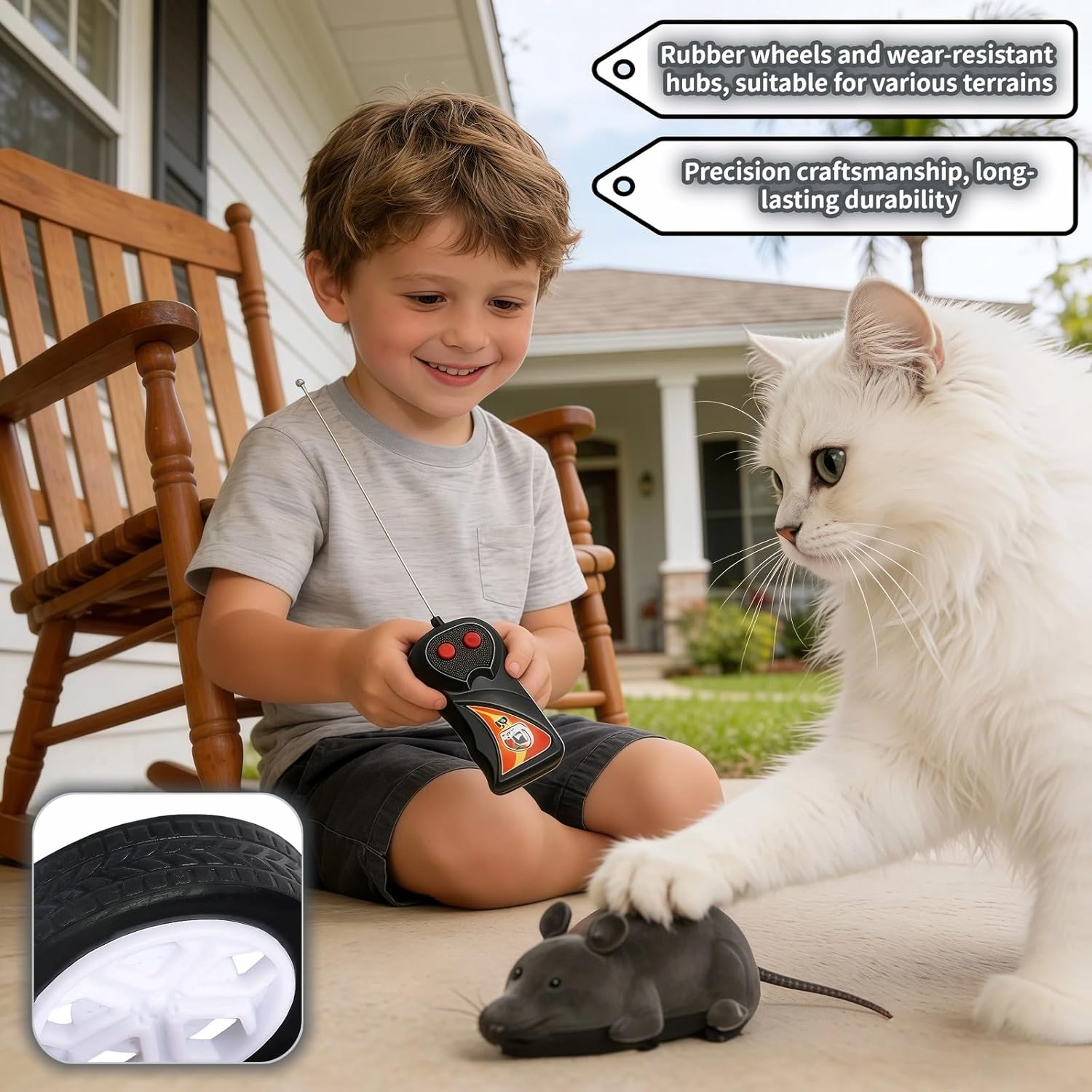 TEHAUX wireless remote control mouse electronic pet toy with controller unit