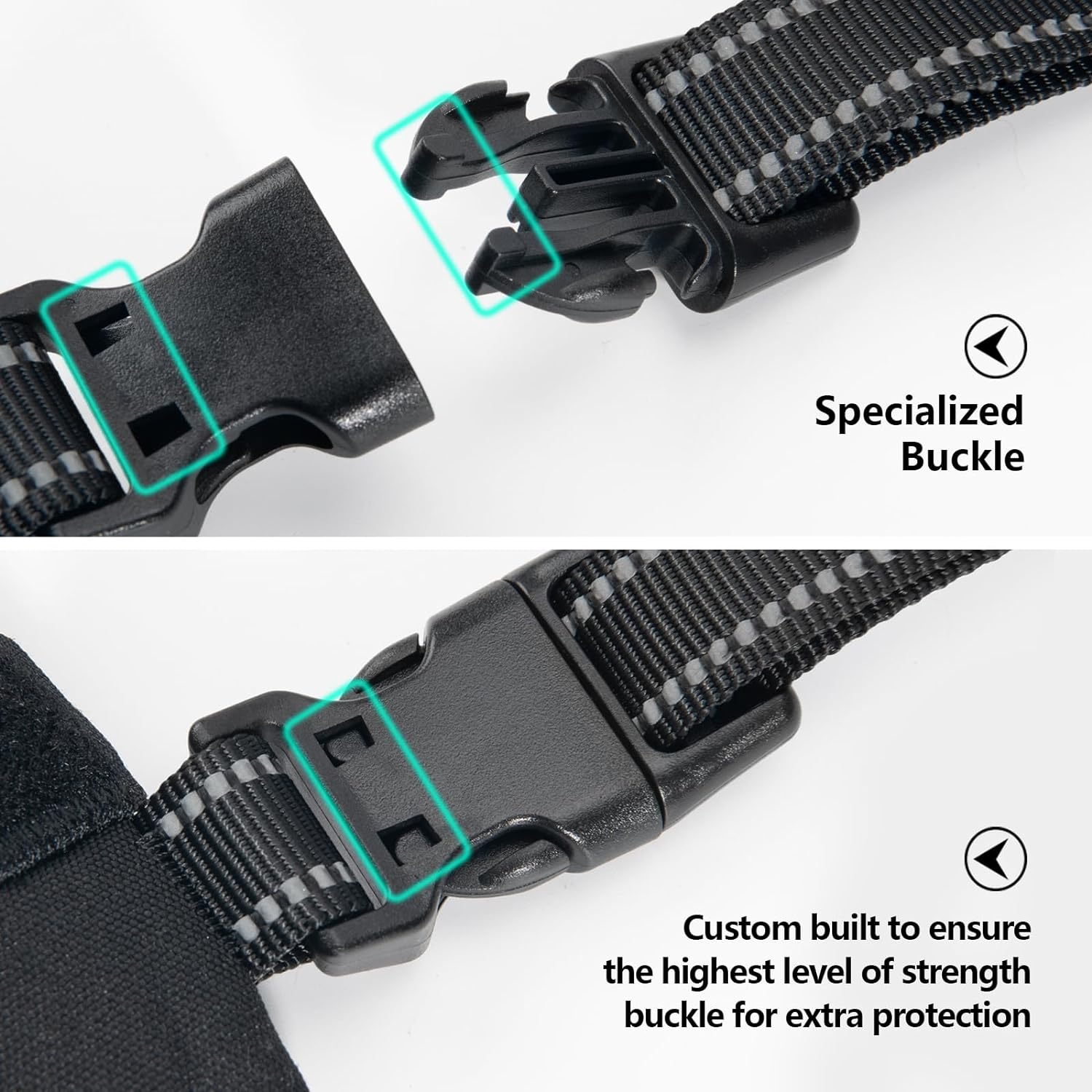 Phoepet adjustable dog harness buckles and straps