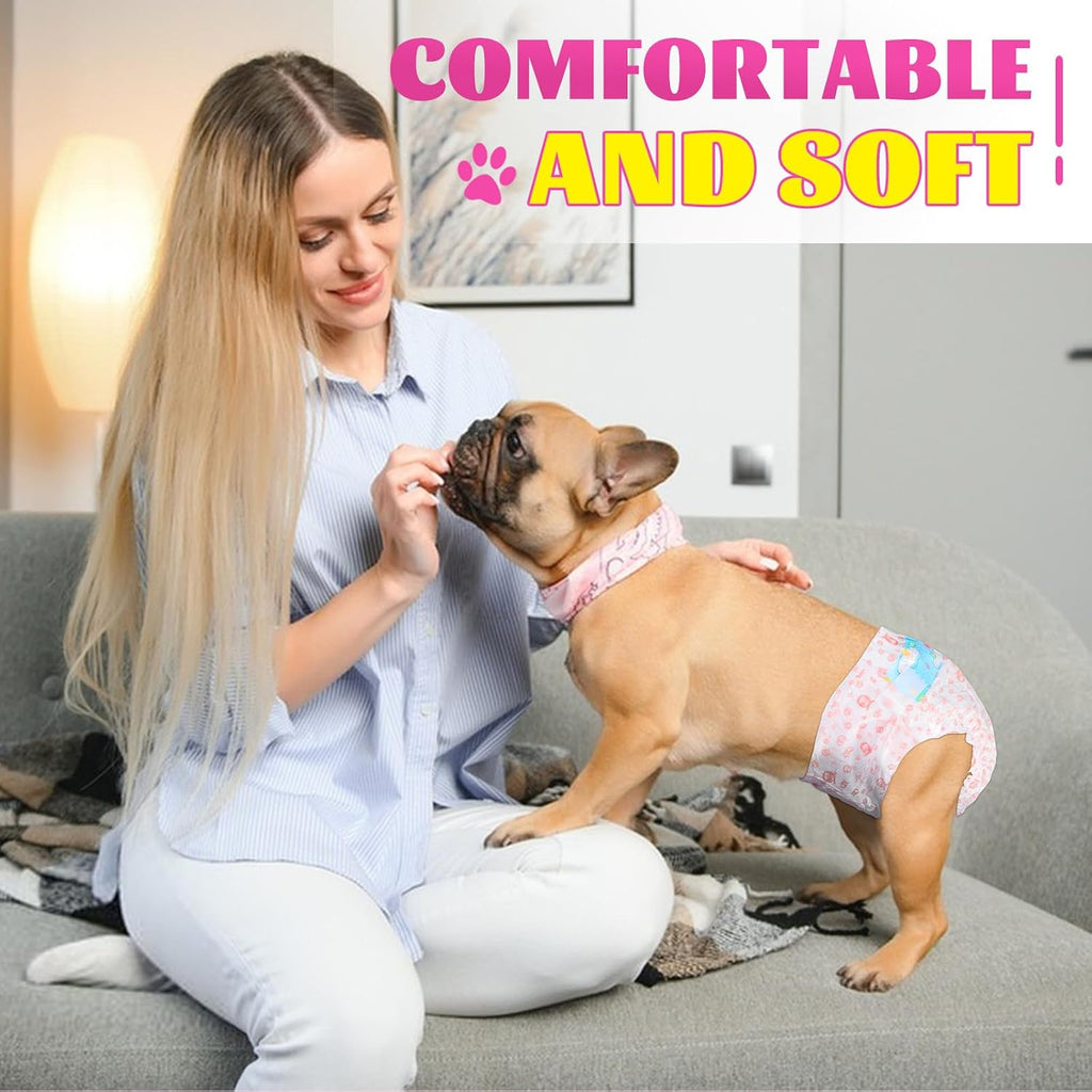 XPCARE pet care premium disposable female dog diapers back view showing tail hole