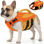 AOFITEE Large Dog Life Jacket, XL Dog Life Vest for Swimming, High Buoyancy Pet Swim Vest Swimsuit with Rescue Handle and D-Ring, Adjustable Reflective Lifesaver for Large Dogs (Blue with Yellow) - Image 10