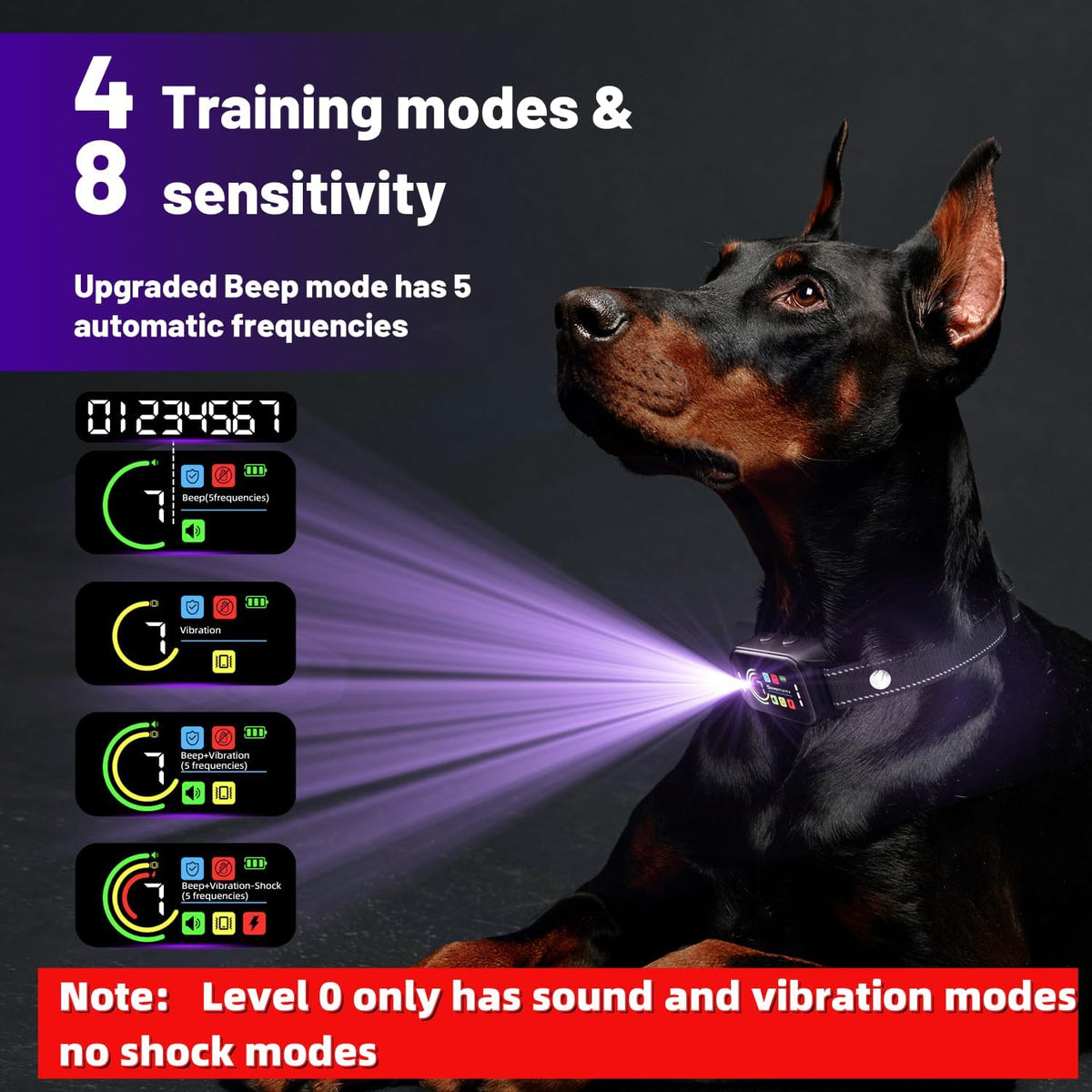 Odifrbi anti bark collar adjustment settings