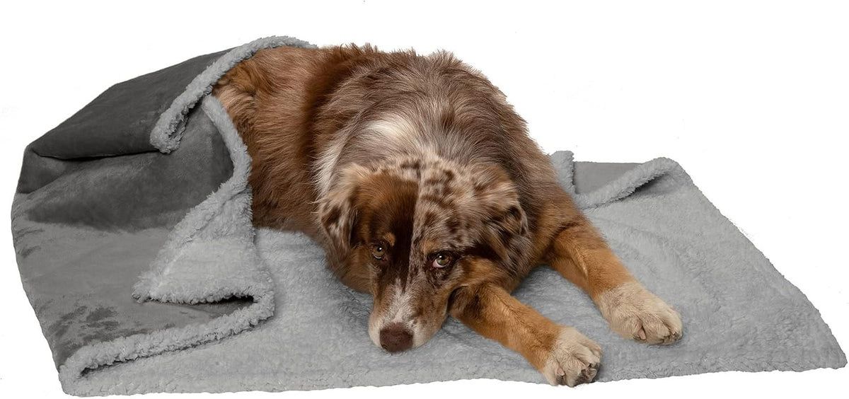 Furhaven Waterproof & Self-Warming Throw Blanket for Dogs & Indoor Cats, Washable & Reflects Body Heat - Soft-Edged Terry & Sherpa Dog Blanket - Espresso, Medium - Image 14