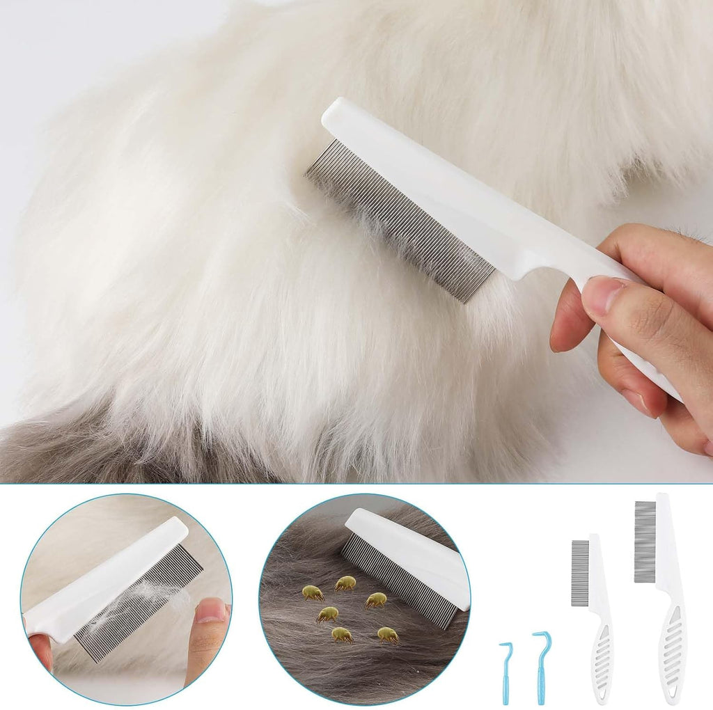 Complete four piece pet grooming kit for dogs cats and small animals.