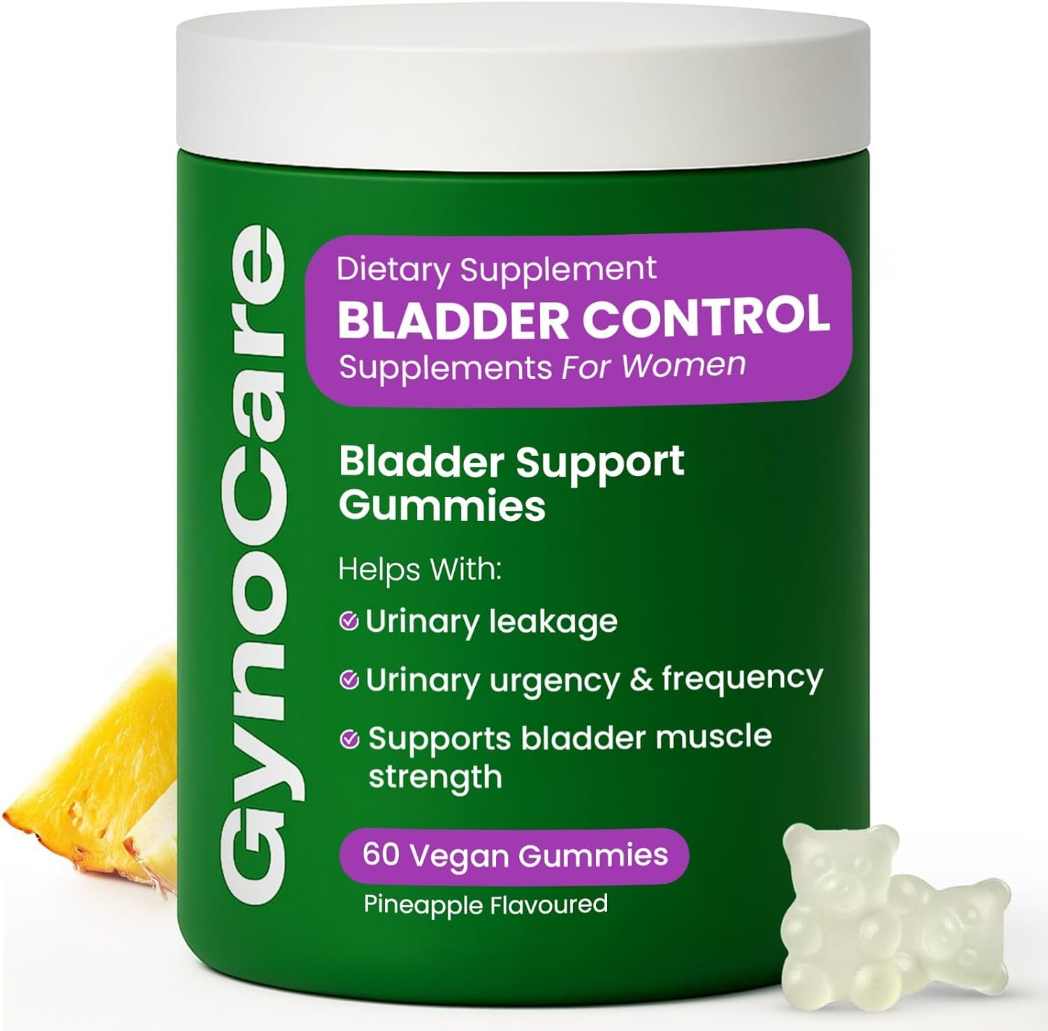 Terramed Just Think Comfort Bladder Control Gummies front view container on a clean background.