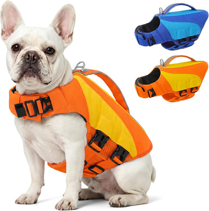 AOFITEE Small Dog Life Jacket, Dog Life Vest for Swimming Boating, Adjustable Puppy Floating Swim Vest with High Buoyancy and Reflective Lift Handle, Pet Swim Float Vest for Small Dogs (Blue XS) - Image 9