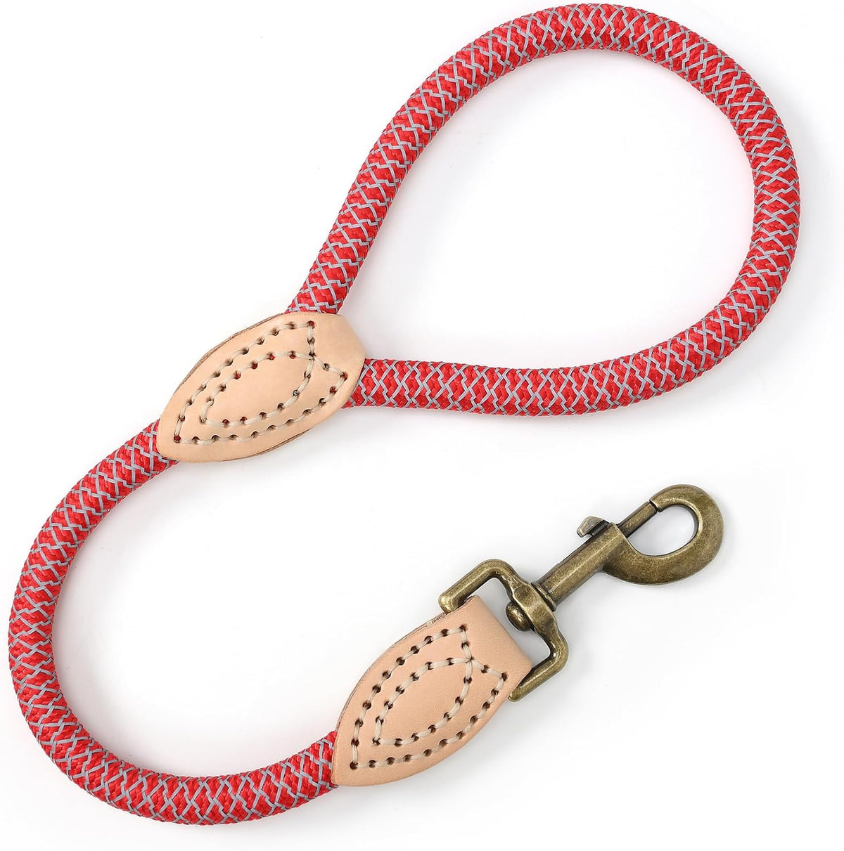 Mile High Life Dog Leash, Rope Leash with Genuine Leather Connection and Heavy Duty Metal Clasp, Great for Small Medium Large Dogs(Pink,48 Inch) - Image 12