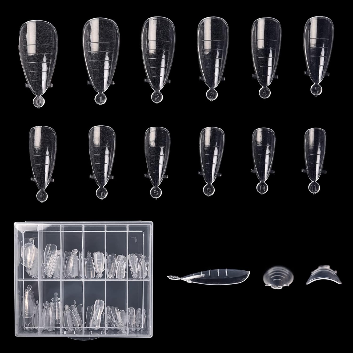 Kads 120 pieces dual nail forms front view