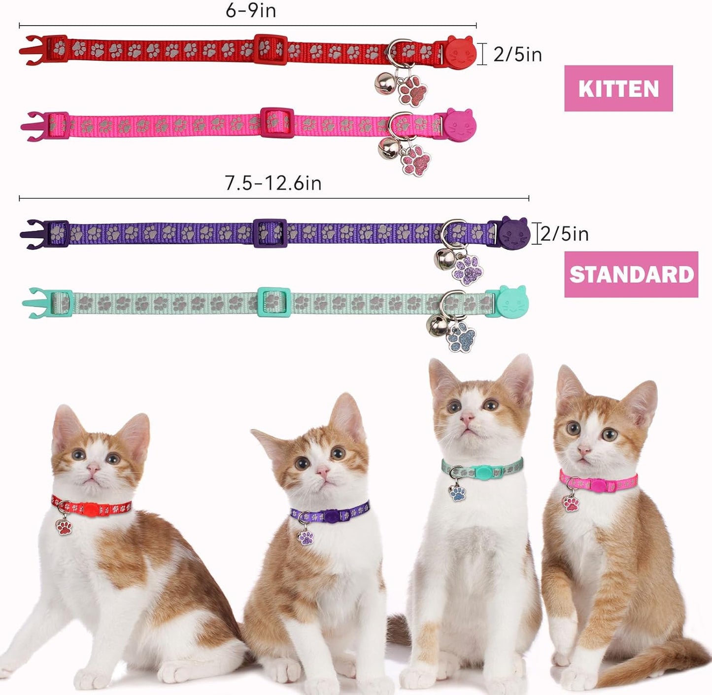 HLJ adjustable 6 to 9 inch breakaway kitten collar side profile