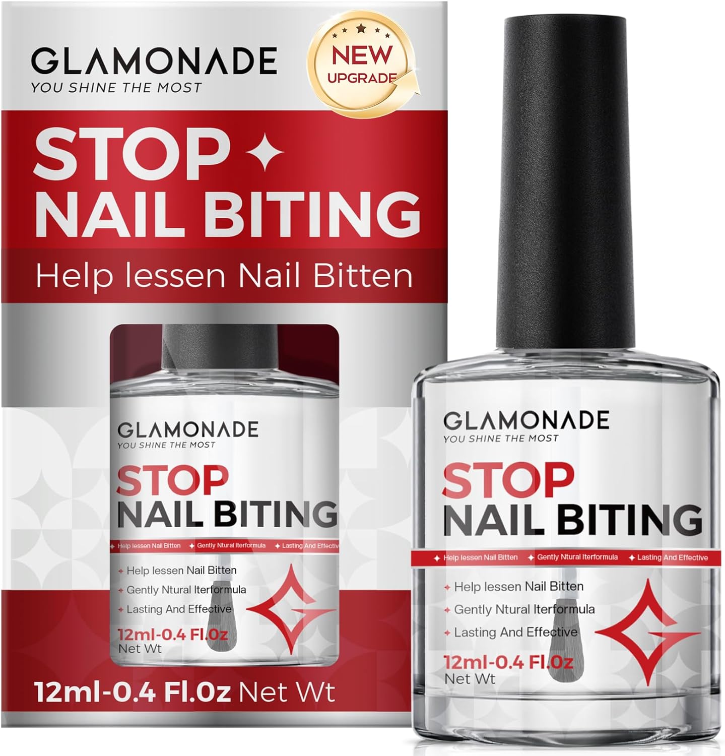Glamonade Nail Biting Prevention For Kids 12ml bottle front view